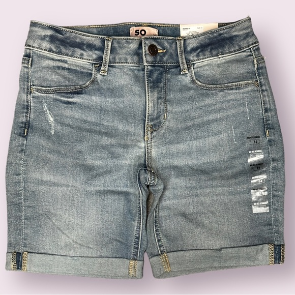 SO Other - *NWT* Girls SO Midrise Cuffed‎ Bermuda Shorts Size 14